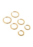 Bayan Altın Çoklu Küpe Seti