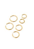 Bayan Altın Çoklu Küpe Seti