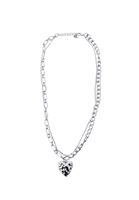 Bayan Gümüş Kalp Uçlu Çoklu Kolye