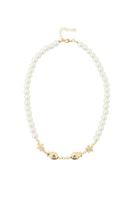 Bayan Altın Detaylı İnci Kolye