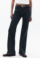 Flare Denim Pantolon	ve Bluz Kombini
