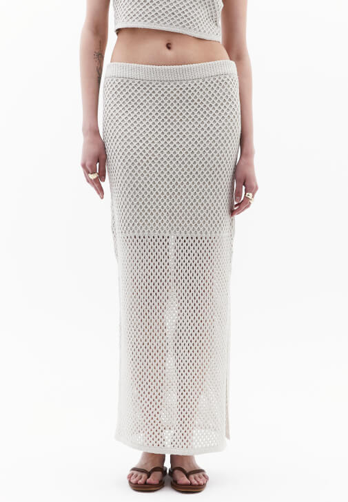 Ajurlu Etek ve Ajurlu Atlet Kombini