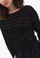 Bayan Siyah Bot Yaka Ajurlu Kazak