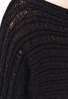 Bayan Siyah Bot Yaka Ajurlu Kazak