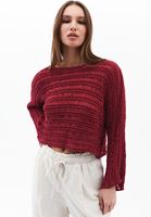 Bayan Pembe Bot Yaka Ajurlu Kazak