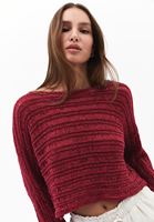 Bayan Pembe Bot Yaka Ajurlu Kazak