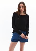 Bot Yaka Kazak ve Straight-Fit Pantolon Kombini