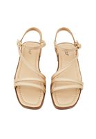 Women Gold Buckle Detail Sandals