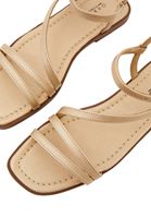 Women Gold Buckle Detail Sandals
