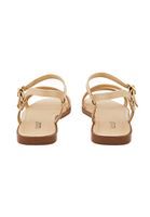 Women Gold Buckle Detail Sandals