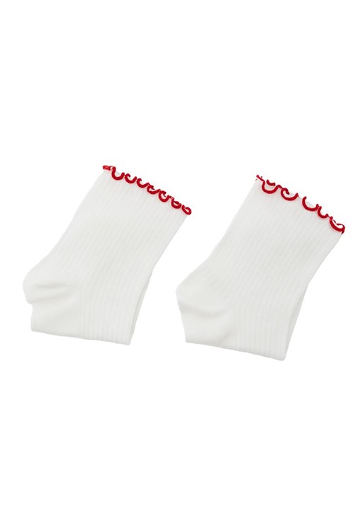 Beyaz Fırfırlı Çorap