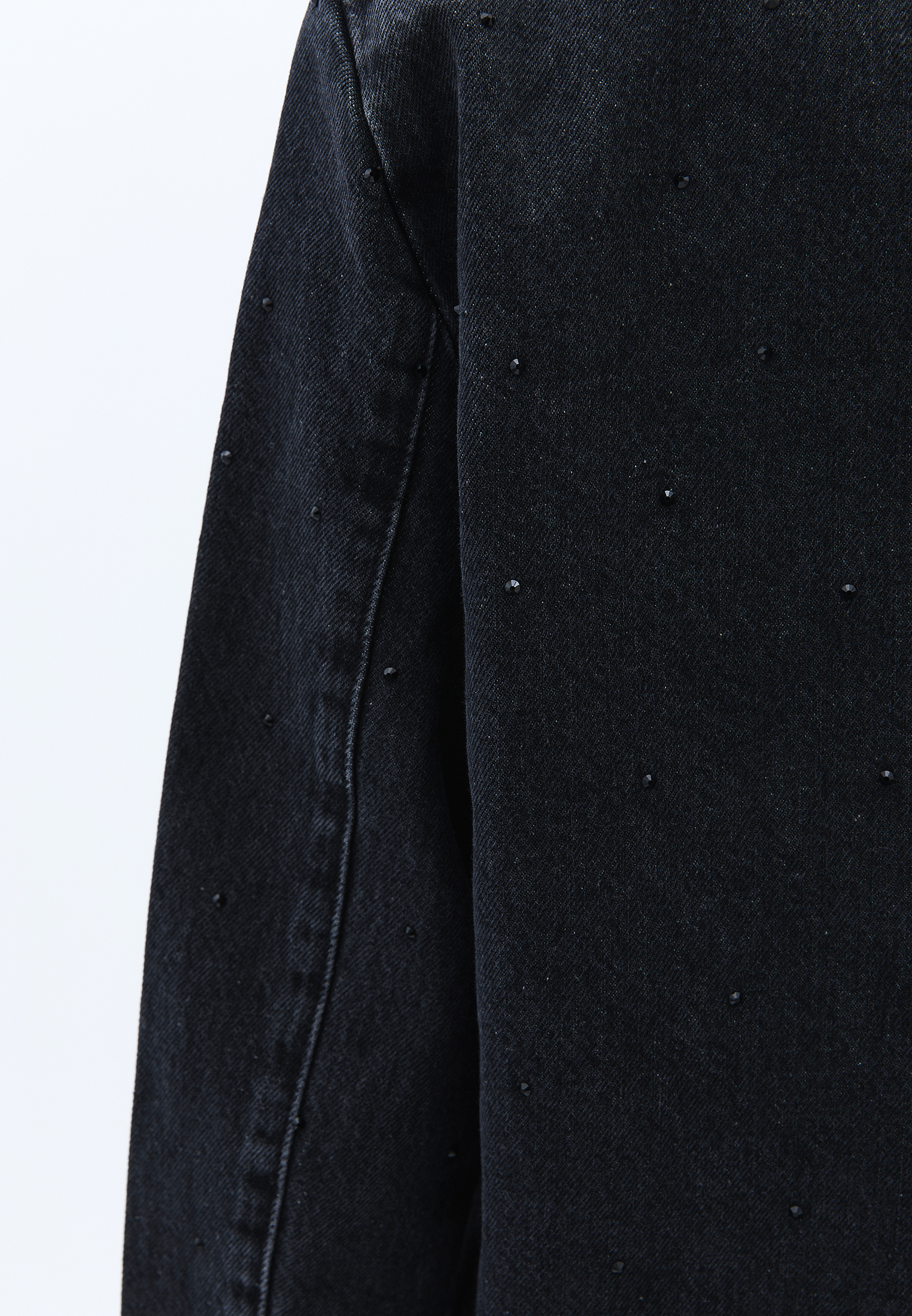 Siyah Oversize Taşlı Blazer Ceket