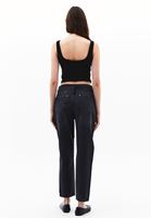 Bayan Siyah Ultra Yüksek Bel Mom-Fit Pantolon