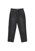 Bayan Siyah Ultra Yüksek Bel Mom-Fit Pantolon