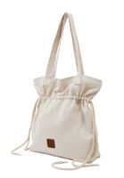 Bayan Krem Büzgülü Kol Çantası