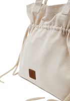 Bayan Krem Büzgülü Kol Çantası