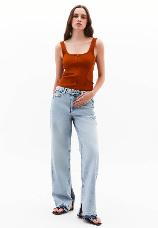  Orta Bel Straight-Fit Pantolon