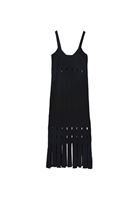 Bayan Siyah Cut-Out Detaylı Triko Elbise