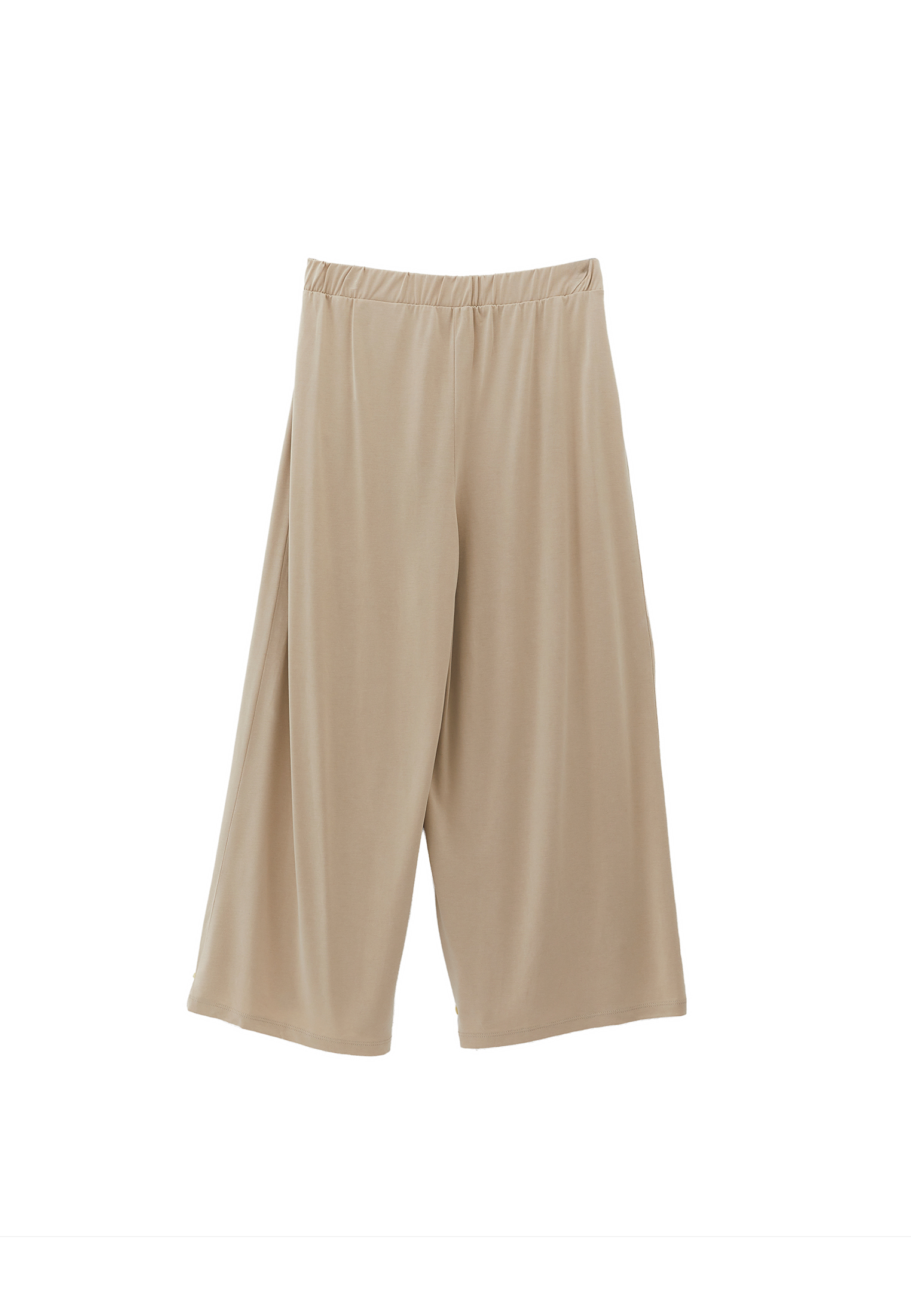 Bej Modal Yüksek Bel Culotte Pantolon