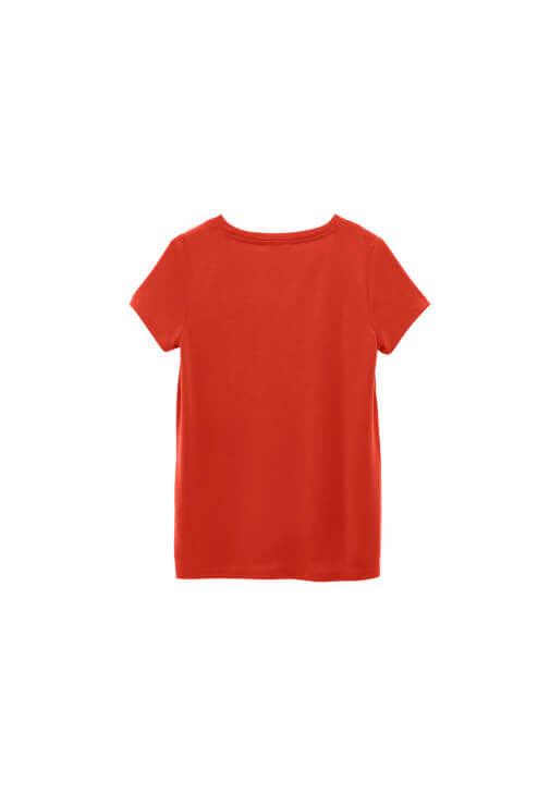 V Yaka Tişört ve Seamless Tayt Kombini