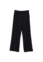 Bayan Siyah Modal Yüksek Bel Straight-Fit Pantolon
