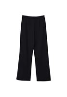 Bayan Siyah Modal Yüksek Bel Straight-Fit Pantolon