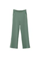 Bayan Yeşil Modal Yüksek Bel Straight-Fit Pantolon