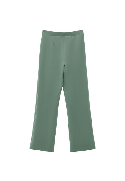 Straight-Fit Pantolon ve Crop Atlet Kombini