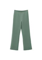 Bayan Yeşil Modal Yüksek Bel Straight-Fit Pantolon