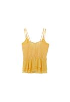 Bayan Sarı Kruvaze Yaka Askılı Bluz