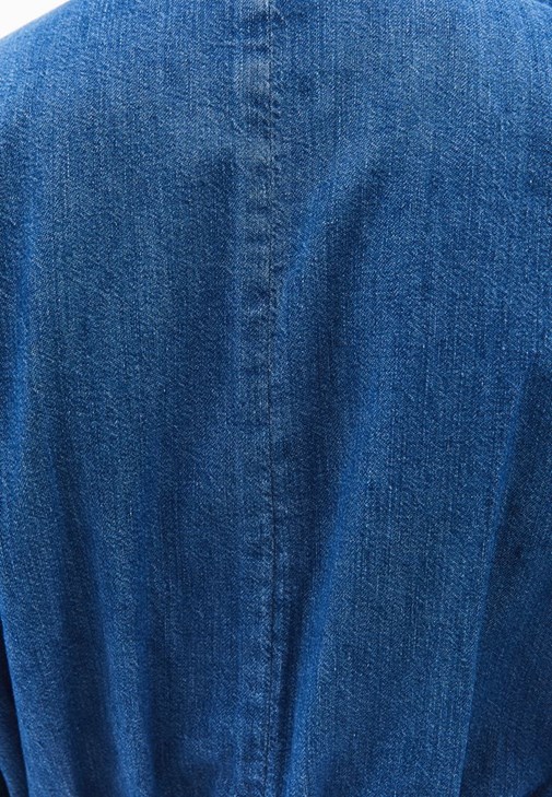 Denim Bluz ve Culotte Denim Pantolon Kombini