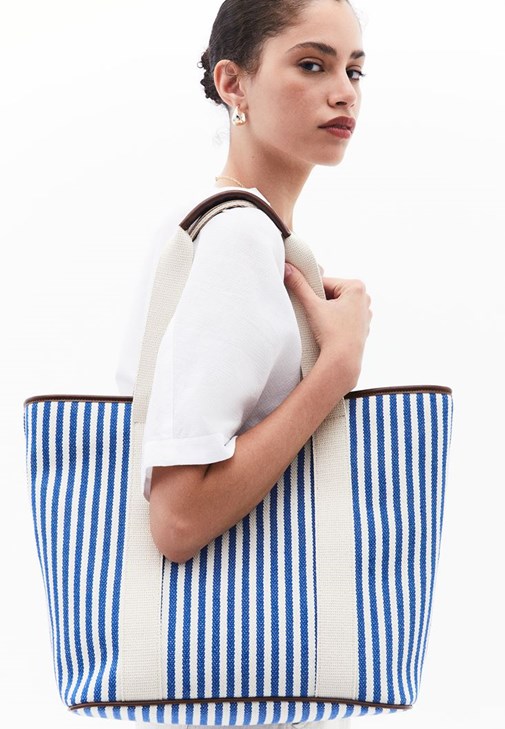  Çizgili Omuz Çantası