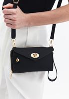 Bayan Siyah Askılı Telefon Çantası