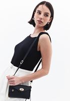 Bayan Siyah Askılı Telefon Çantası