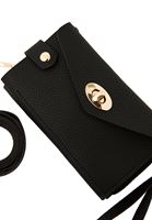 Bayan Siyah Askılı Telefon Çantası