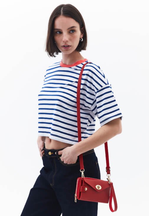 Kırmızı Askılı Telefon Çantası