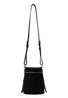 Bayan Siyah Püskül Detaylı Çanta