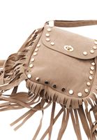 Bayan Bej Püskül Detaylı Çanta