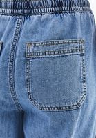 Bayan Mavi Yüksek Bel Wide-Leg Pantolon