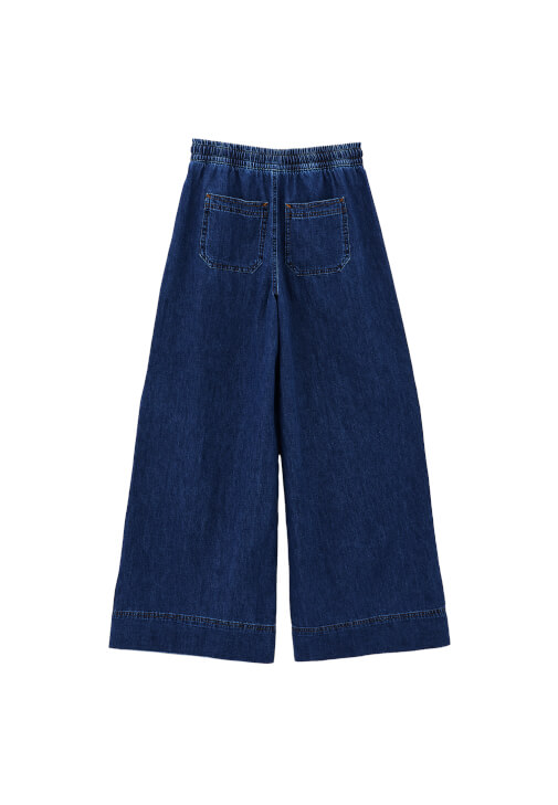 Yüksek Bel Wide-Leg Pantolon ve Askılı Atlet Kombini