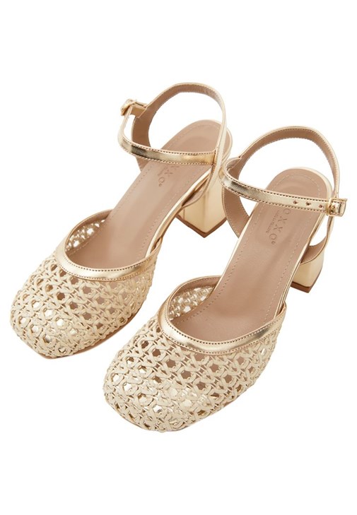  Bant Detaylı Topuklu Ayakkabı