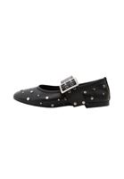 Women Black Stud Detail Ballet Flats
