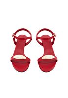 Bayan Kırmızı Tokalı Topuklu Ayakkabı