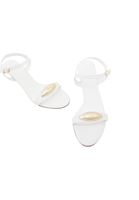 Bayan Beyaz Tokalı Topuklu Ayakkabı