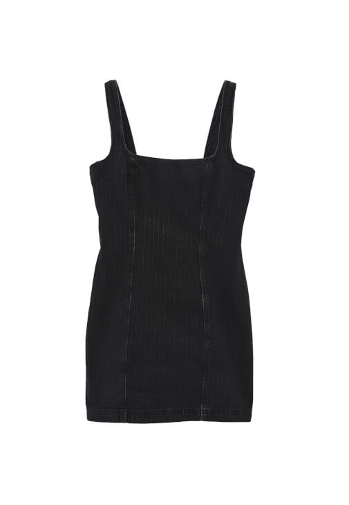 Denim Elbise ve Kazak Kombini