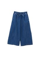 Bayan Mavi Yüksek Bel Culotte Denim Pantolon