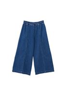 Bayan Mavi Yüksek Bel Culotte Denim Pantolon