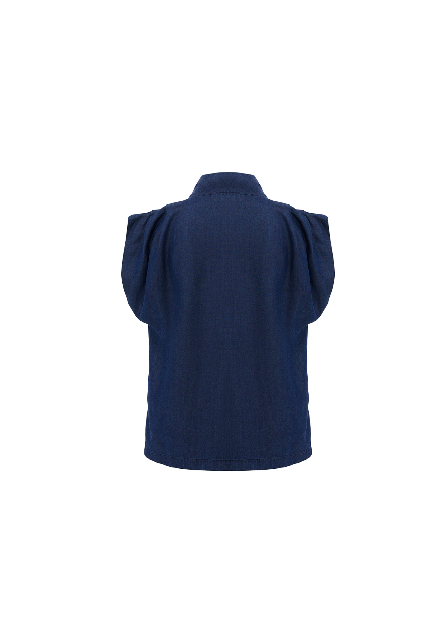 Mavi Yaka Detaylı Bluz ( TENCEL™ ) 25YOX-JUNNA03 | OXXO