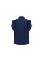 Bayan Mavi Yaka Detaylı Bluz ( TENCEL™ )