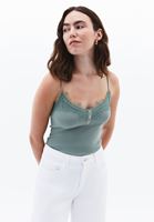 Bayan Yeşil Dantel Detaylı Atlet